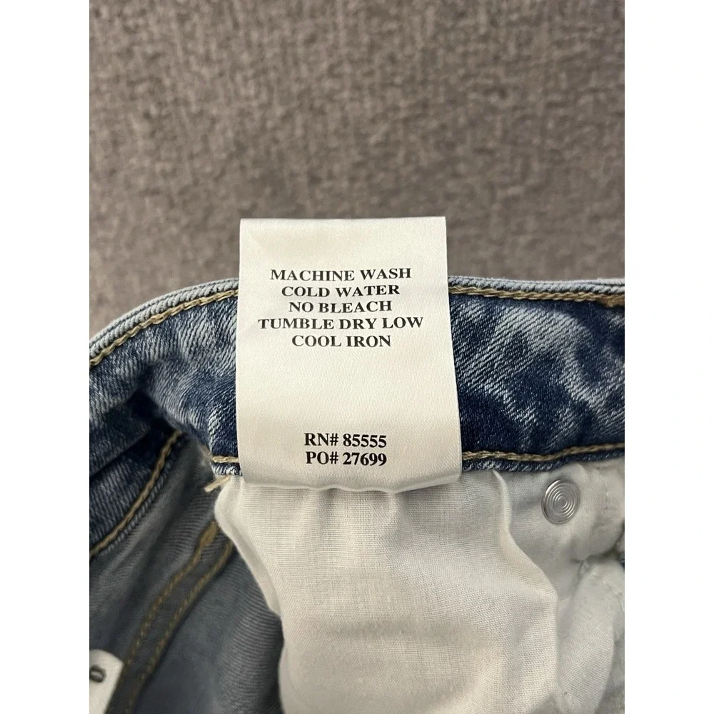 Eunina Bella Super High Rise Skinny Ankle Jeans Womens Size 0 Blue Distressed